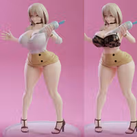 Uzaki Tsuki The Cooking Milf Statue | Uzaki Chan Fanart von KiTNo SFW,NSFW 3d printed statue,3d printed figure,nsfw statue,Uzaki Chan statue,Uzaki Tsuki statue