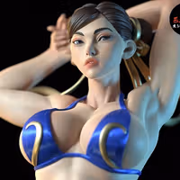 Chun-li Bikini Statue | Street Fighter Fan Art by E.S Monster SFW,NSFW 3d printed statue,3d printed,nsfw statue,3d printed figure,Chun-li Statue,Street Fighter Statue