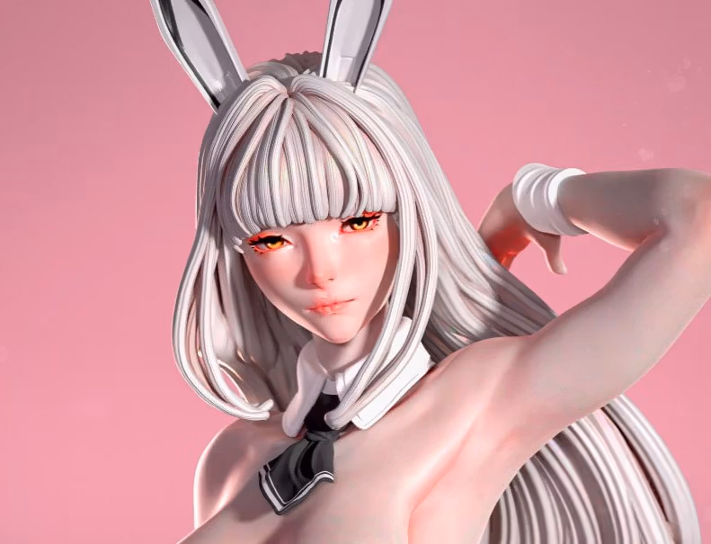 Statue Blanc | NIKKE Fan art par Nympha3D SFW,NSFW 3d printed statue,nsfw statue,Blanc statue,NIKKE statue,3d printed figure,3d printed
