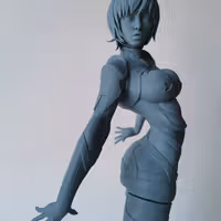 Rei Ayanami Statue | Evangelion Fan Art by E.S Monster SFW 3d printed statue,3d printed,3d printed figure,Rei Ayanami Statue,Evangelion statue