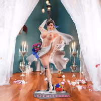 Chun-li Bride Statue | Street Fighter Fan Art by PEACHFIGURE SFW,NSFW 3d printed statue,3d printed,nsfw statue,3d printed figure,Chun-li Bride Statue,Street Fighter