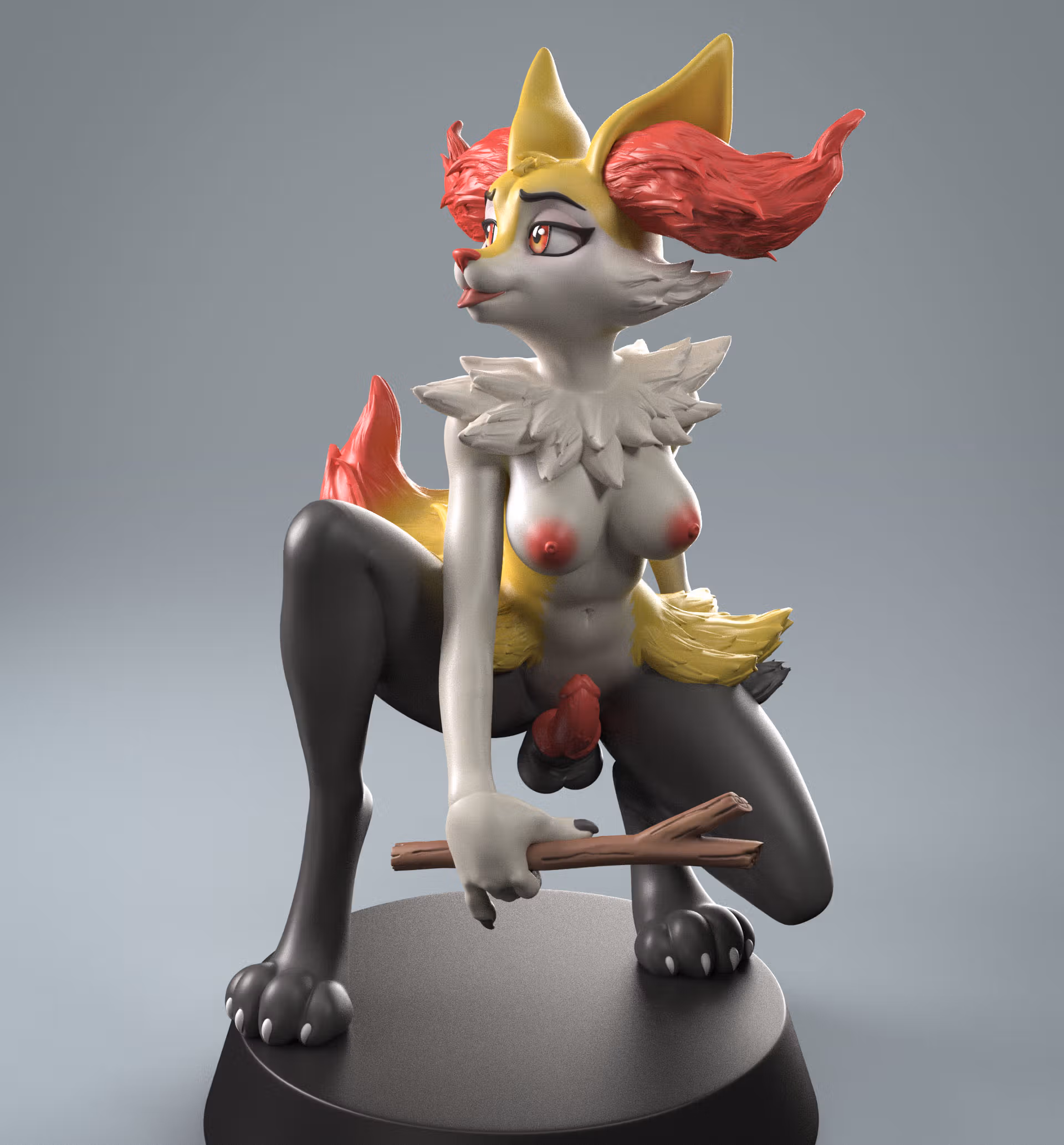 Braixen Furry Statue | Pokémon Fanart von Anyonensfw SFW,NSFW,Futa 3d printed statue,3d printed,nsfw statue,3d printed figure,Pokemon statue,Braixen Statue,furry statue,futa statue,futa figurines,futanari figurines,futanari statue
