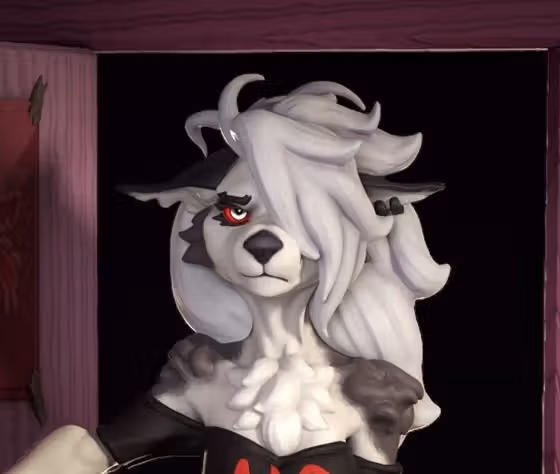 Loona Open The Door Statue | Helluva Boss Fan Art by juicehok SFW,NSFW,Futa 3d printed,3d printed statue,Loona Statue,Helluva Boss,furry statue,nsfw statue,futa statue,futa figurines,futanari figurines,futanari statue