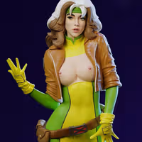 Rogue Statue | X-Men Fan Art by E.S Monster SFW,NSFW 3d printed,3d printed statue,nsfw statue,Rogue statue,X-Men statue
