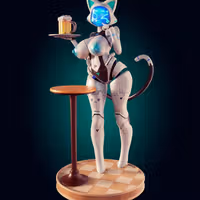 Neko-Bot Girl Furry Statue | Monster Girl Fanart von Officer Rhu SFW,NSFW,Futa 3d printed statue,3d printed,3d printed figure,Neko-Bot Girl Statue,Monster Girl Statue,nsfw statue,furry statue,futa statue,futa figurines,futanari figurines,futanari statue