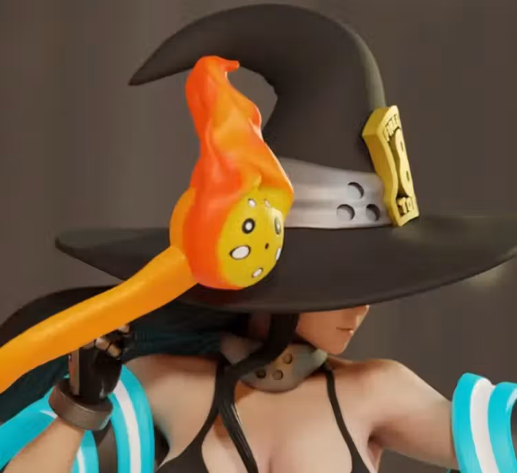 Maki Oze Statue | Fire Force Fan Art by Momoji3d SFW,NSFW 3d printed statue,3d printed,nsfw statue,3d printed figure,Maki Oze statue,Fire Force statue