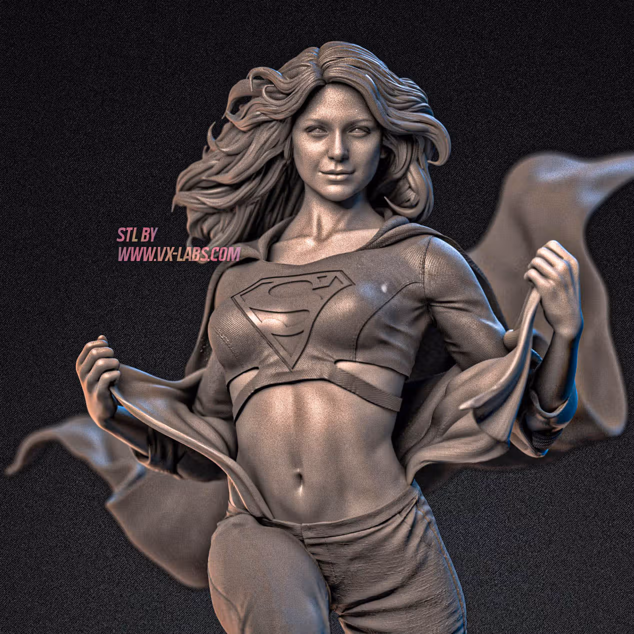 Supergirl Statue | DC Fan Art by VX-Labs SFW,NSFW 3d printed statue,3d printed,nsfw statue,3d printed figure,Supergirl Statue,DC Statue