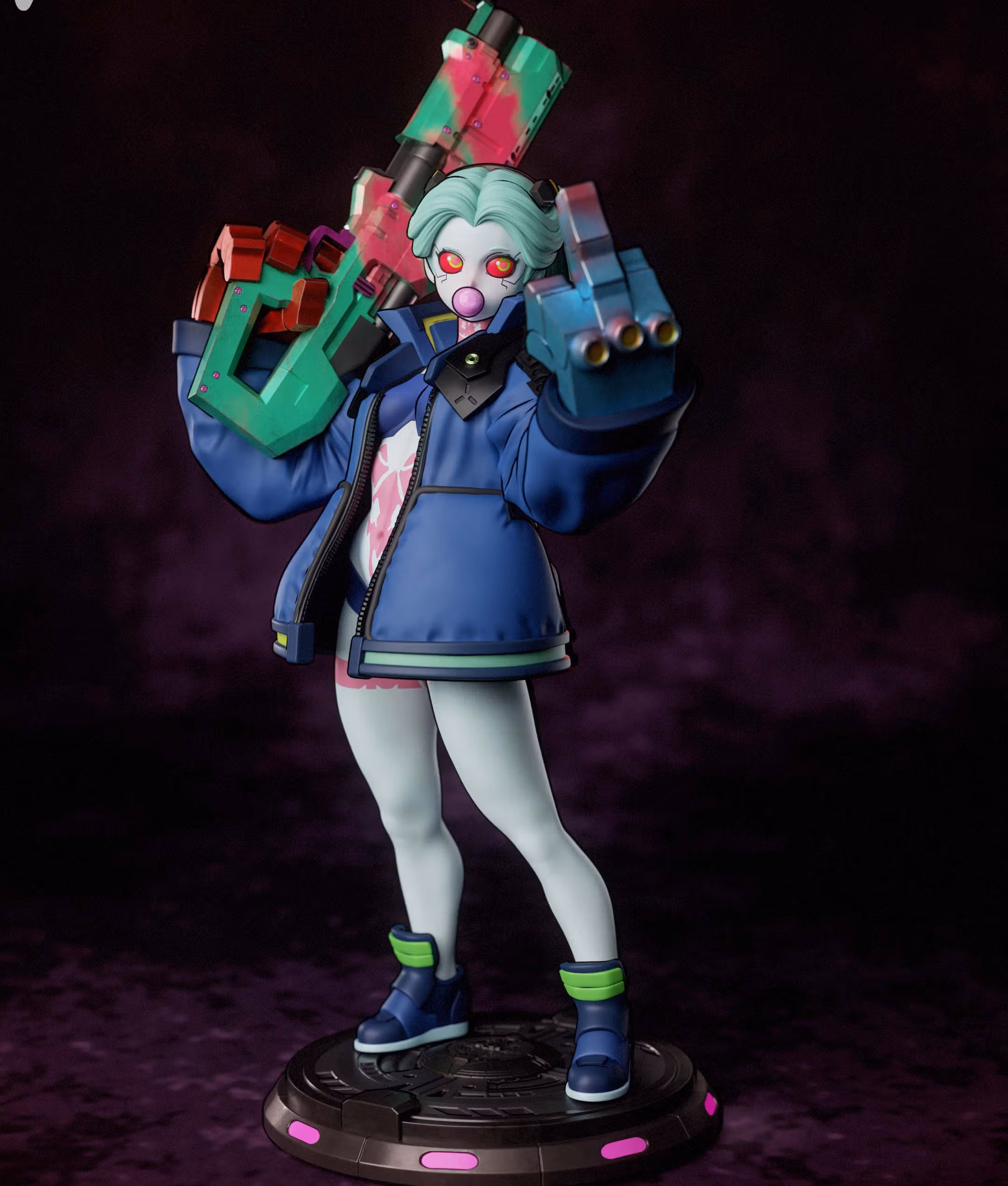 Figura Rebecca | Cyberpunk Edgerunners Fanart autorstwa Gatsu SFW,NSFW,Futa 3d printed statue,3d printed,nsfw statue,futa statue,Rebecca Statue,Cyberpunk Edgerunners statue,futa figurines,futanari figurines,futanari statue,furry statue