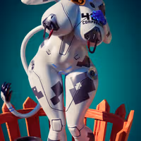 Cowbot Mecha Girl Furry Statue | Monster Girl Fanart von Officer Rhu SFW,NSFW 3d printed statue,3d printed,3d printed figure,Cowbot Mecha Girl Statue,Monster Girl Statue,nsfw statue,furry statue