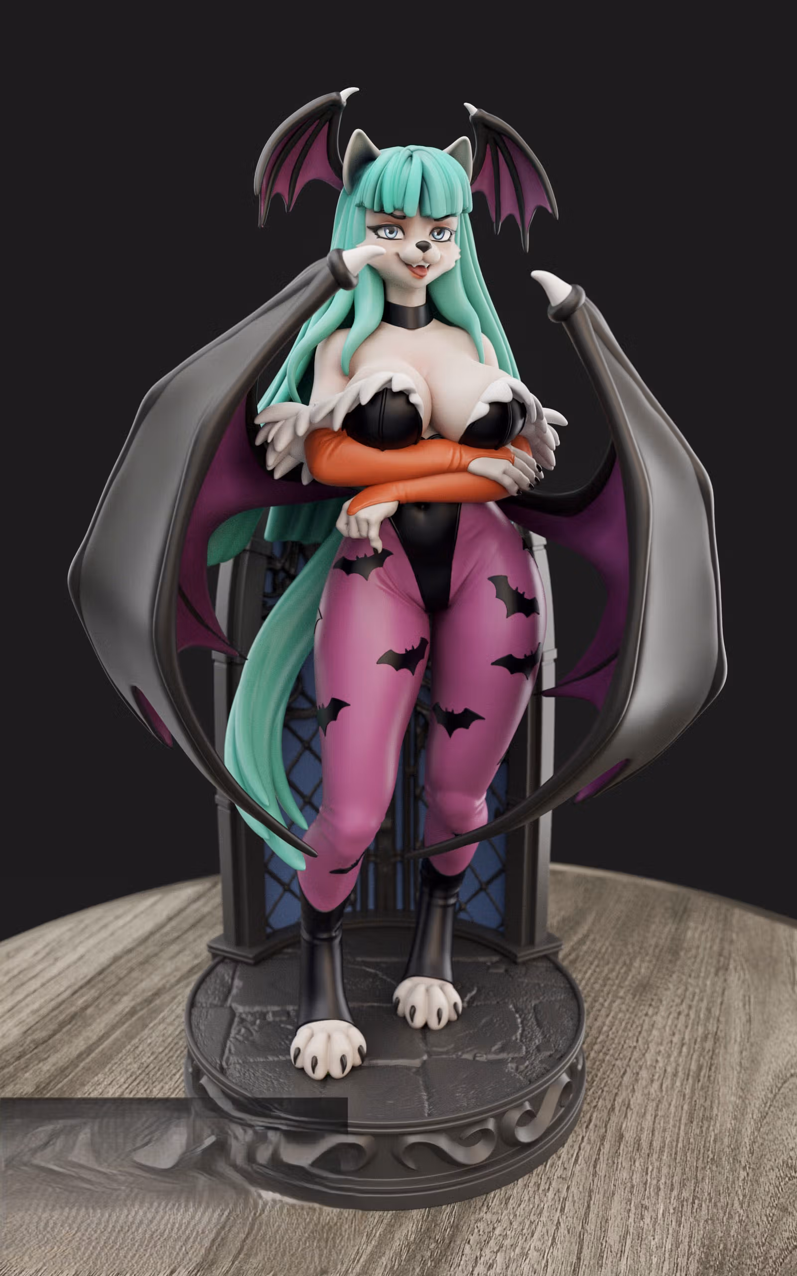  Morrigan Furry Statue | Darkstalkers Fan Art by Anyonensfw SFW,NSFW,Futa 3d printed,3d printed statue,nsfw statue,futa statue,Morrigan Statue,Darkstalkers Statue,futa figurines,futanari figurines,futanari statue,furry statue