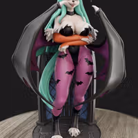 Morrigan Furry Statue | Darkstalkers Fan Art by Anyonensfw SFW,NSFW,Futa 3d printed,3d printed statue,nsfw statue,futa statue,Morrigan Statue,Darkstalkers Statue,futa figurines,futanari figurines,futanari statue,furry statue