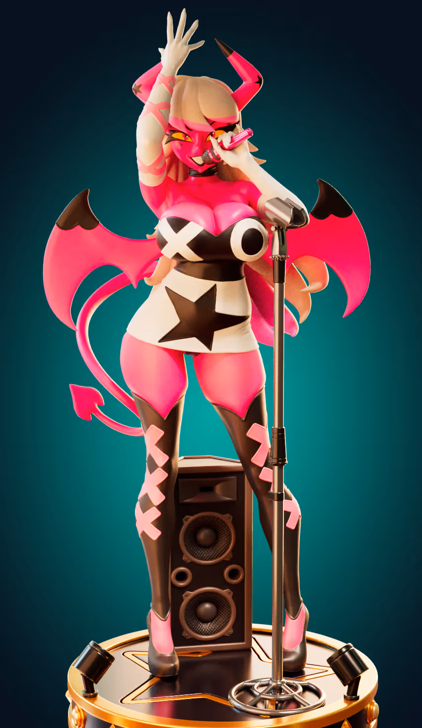 Statue Verosika Mayday | Helluva Boss Fan art par Officer Rhu SFW,NSFW,Futa 3d printed statue,3d printed,futa statue,futa figurines,futanari figurines,futanari statue,nsfw statue,Verosika MaydayStatue,Helluva Boss Statue