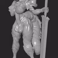 Red Knight Remastered v1 Miniature | Original Fan Art by MADSMINIS SFW,NSFW,Futa 3d printed miniature,miniature,3d printed,nsfw miniature,Red Knight