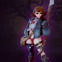 Rebecca Romez Survivor Miniature | DnD Fan Art by Gaz Minis SFW,NSFW 3d printed,miniature,dnd miniature,Rebecca Romez Survivor,3d printed miniature,nsfw miniature