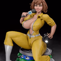 April O'Neil Statue | Teenage Mutant Ninja Turtles Fan Art by Digital Dark SFW,NSFW,Futa 3d printed statue,3d printed,nsfw statue,futa statue,3d printed figure,April O'Neil Statue,Teenage Mutant Ninja Turtles Statue,futa figurines,futanari figurines,futanari statue