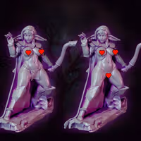 Flora Goblin Archer Miniature | DnD Fan Art by Gaz Minis SFW,NSFW 3d printed,miniature,dnd miniature,Flora Goblin Archer,3d printed miniature,nsfw miniature