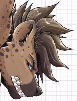 Autocollant Hyena furry pinup | Original Autocollant en vinyle NSFW hyena,stickers,furry sticker,nsfw sticker,bdsm