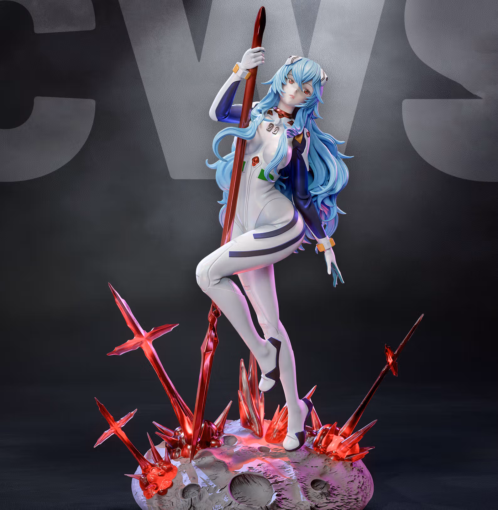 Rei Ayanami Statue | Evangelion Fan Art by CW Studios SFW,NSFW 3d printed statue,Evangelion statue,3d printed,Rei Ayanami Statue,3d printed figure,nsfw statue