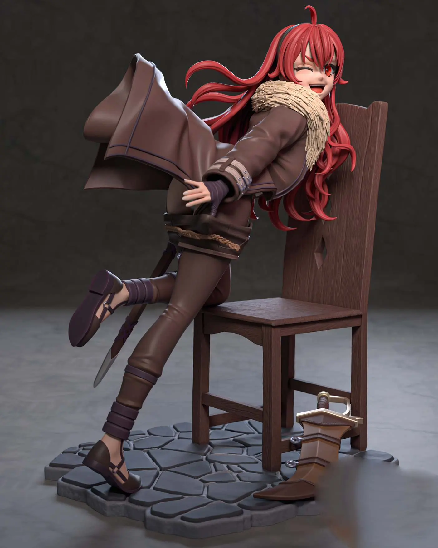 Eris Greyrat Statue | Mushoku Tensei Fanart von Azerama SFW,NSFW 3d printed,3d printed statue,nsfw statue,Eris Greyrat Statue,Mushoku Tensei statue