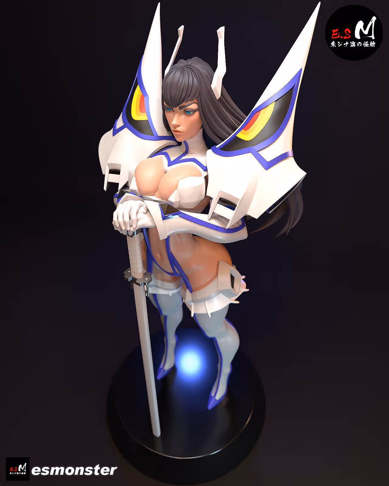 Satsuki Kiryuin Statue | Kill la Kill Fan Art by E.S Monster SFW,NSFW 3d printed statue,3d printed,nsfw statue,3d printed figure,Satsuki Kiryuin Statue,Kill la Kill Statue