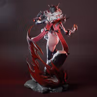 Statue Malice | Marvel Rivals Fan art par Bulkamancer SFW 3d printed statue,3d printed,Malice Statue,3d printed figure,Marvel statue
