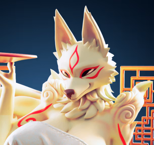 Estatua Amaterasu Thick Furry | Okami Fan art por Officer Rhu SFW,NSFW,Futa 3d printed statue,3d printed,3d printed figure,Amaterasu Thick Statue,Okami Statue,nsfw statue,futa statue,futa figurines,futanari figurines,futanari statue,furry statue