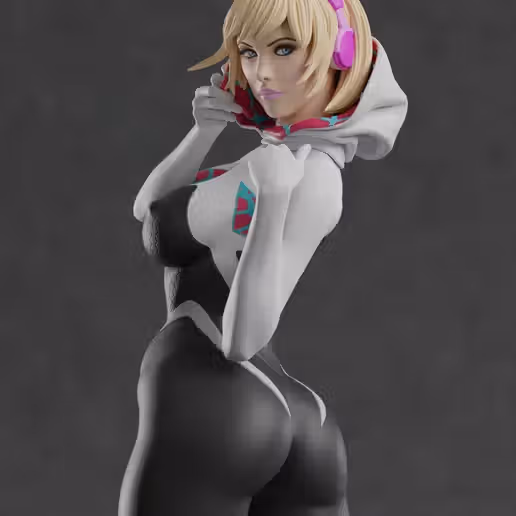 Spider Gwen Statue | Marvel Fan Art by Abe3D SFW 3d printed statue,spider gwen statue,marvel statue,3d printed figure,3d printed,spider man statue
