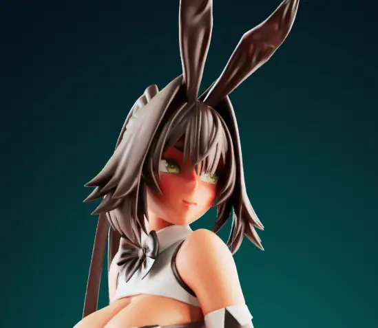 Bay Radiant Bunny Girl Statue | NIKKE Fan Art by Officer Rhu SFW,NSFW,Futa 3d printed statue,3d printed,nsfw statue,furry statue,futa statue,NIKKE statue,Bay Radiant Statue,futa figurines,futanari figurines,futanari statue