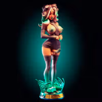 Marina Statue | Splatoon Fan Art by Officer Rhu SFW,NSFW,Futa 3d printed statue,3d printed,futa statue,nsfw statue,Marina Statue,Splatoon Statue,futa figurines,futanari figurines,futanari statue