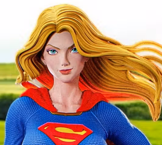 Supergirl Statue | DC Fan Art by PEACHFIGURE SFW,NSFW 3d printed statue,3d printed,nsfw statue,3d printed figure,Supergirl statue,DC statue