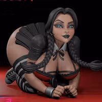Figura Wednesday | The Addams Family Fanart autorstwa Digital Dark SFW,NSFW,Futa 3d printed statue,3d printed,nsfw statue,3d printed figure,Wednesday Statue,The Addams Family Statue,futa statue,futa figurines,futanari figurines,futanari statue
