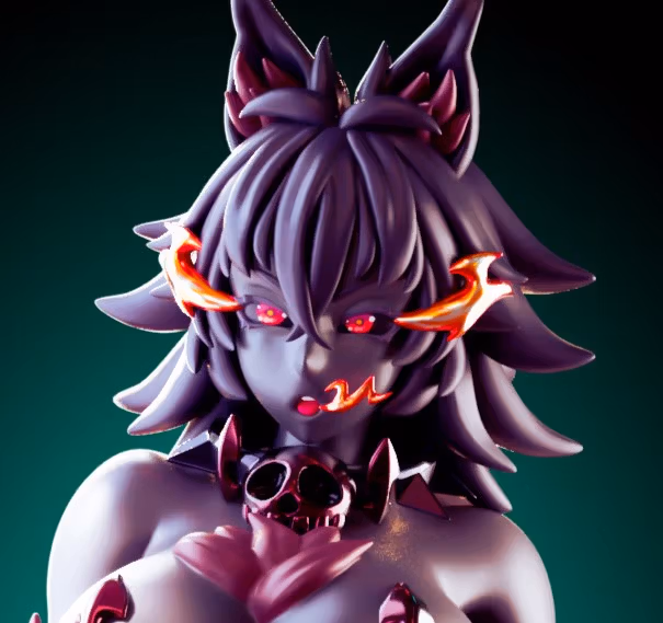 Hellhound Statue | Monster Girl Fan Art by Officer Rhu SFW,NSFW,Futa 3d printed statue,3d printed,nsfw statue,futa statue,Hellhound Statue,Monster Girl Statue,futa figurines,futanari figurines,futanari statue,furry statue