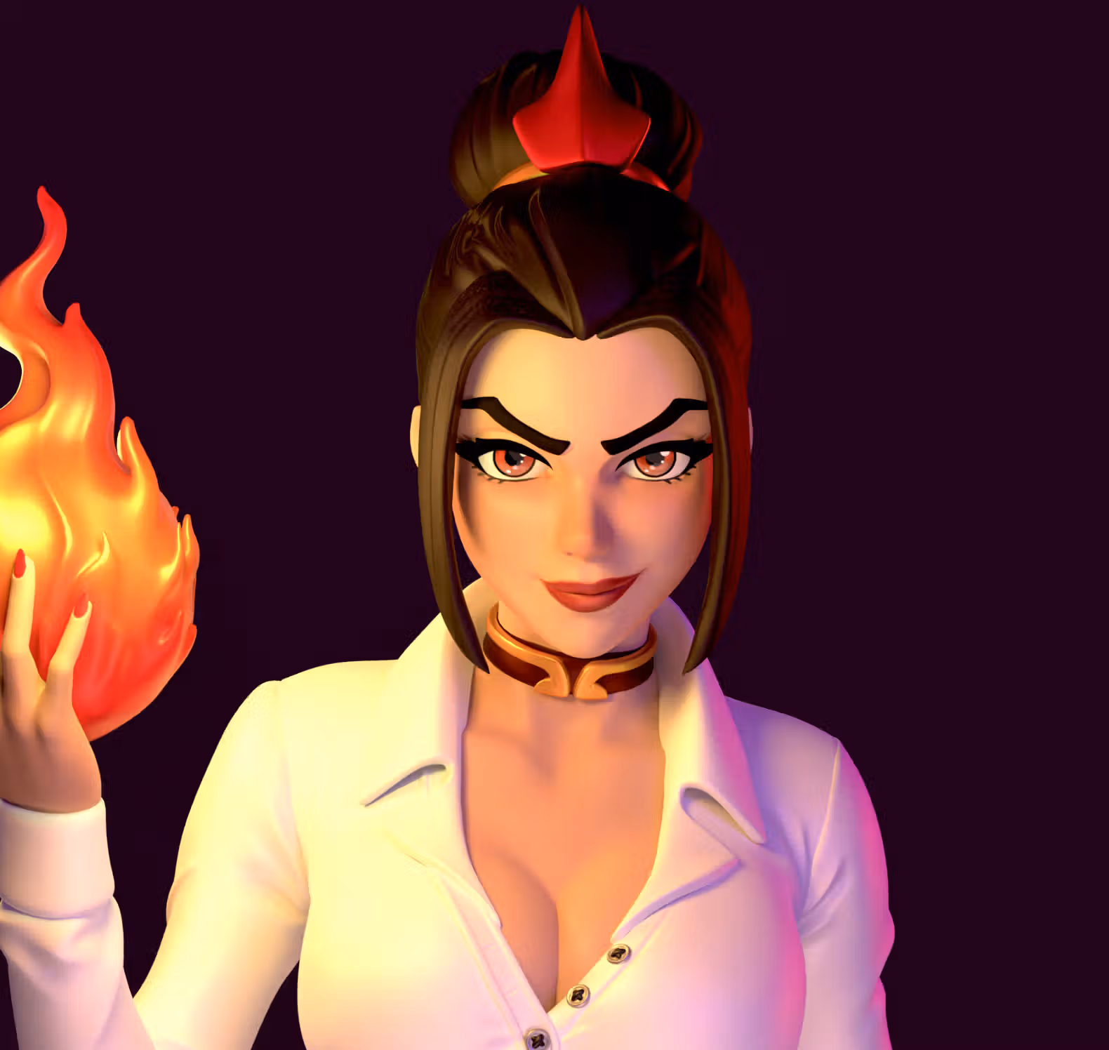 Azula Office Statue | Avatar The last Airbender Fan Art by Azaak3d SFW 3d printed statue,3d printed,sfw statue,Azula statue,Avatar The last Airbender Statue