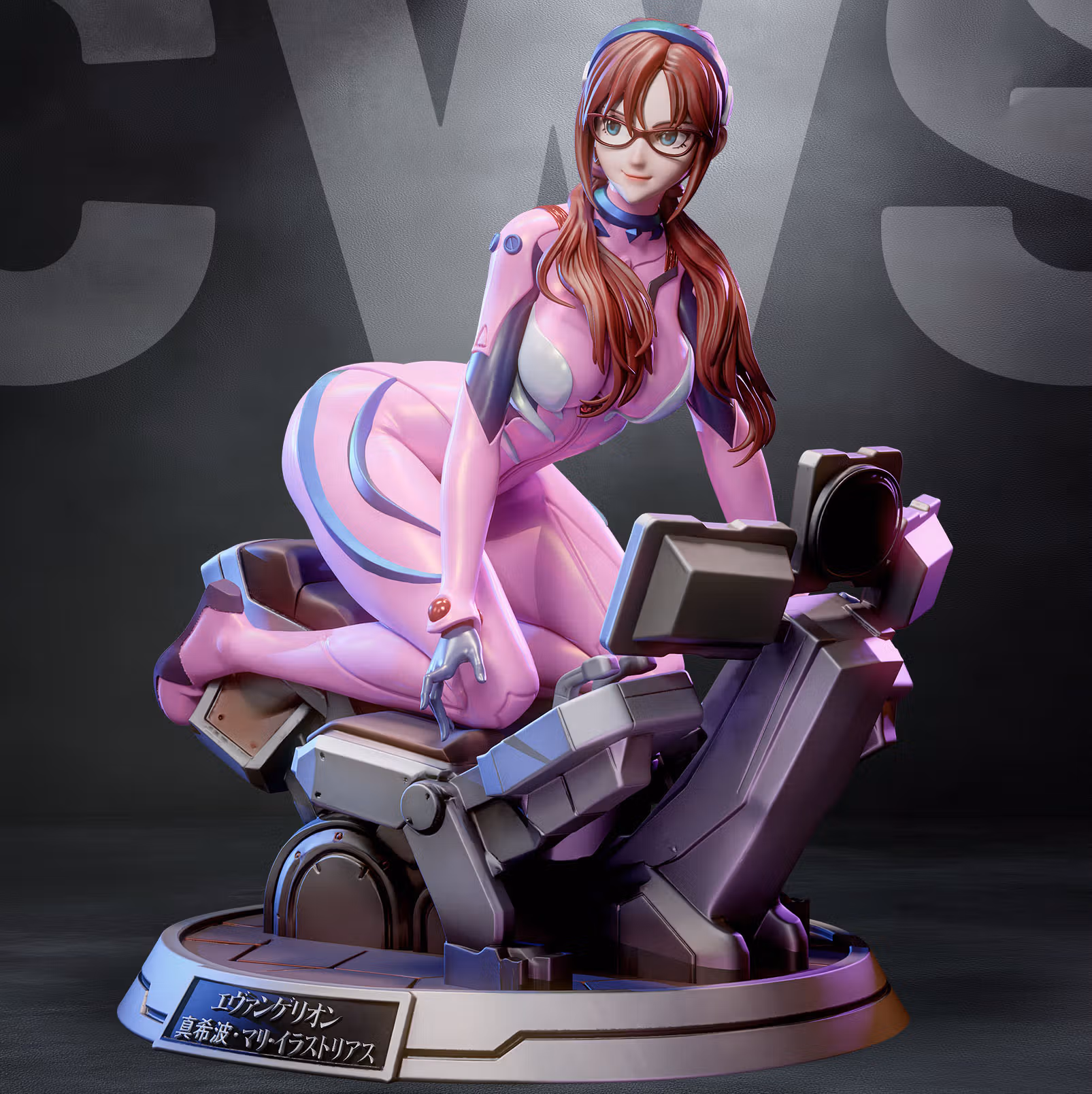 Mari Makinami Illustrious Statue | Evangelion Fan Art by CW Studios SFW,NSFW 3d printed statue,Evangelion statue,3d printed,Mari Makinami Illustrious Statue,3d printed figure,nsfw statue