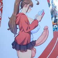 Midori Futa Sticker | Anime Futanari Stickers Ecchi Cartoon Futa futanari sticker,futa sticker,stickers,nsfw sticker,midori sticker