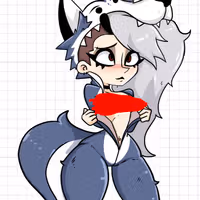 Loona v4 Sticker | Helluva Boss Vinyl Sticker NSFW furry sticker,Helluva Boss sticker,nsfw sticker,loona sticker,stickers