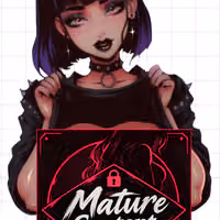 Goth Girl With Big Breasts Sticker | Original Vinyl Sticker NSFW nsfw sticker,stickers,Goth Girl sticker,original sticker