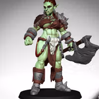 Orc Barbarian Female Miniature | DnD Fan Art by Gaz Minis SFW,NSFW 3d printed,miniature,dnd miniature,nsfw miniature,Orc Barbarian Female,3d printed miniature