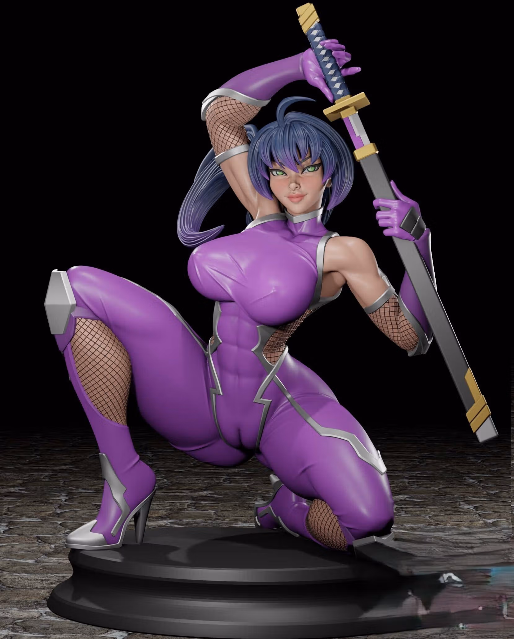 Figura Igawa Asagi | Taimanin fanart autorstwa Digital Dark SFW,NSFW,Futa 3d printed statue,3d printed,nsfw statue,futa statue,futa figurines,futanari figurines,futanari statue,3d printed figure,Igawa Asagi Statue,Taimanin Murasaki Statue