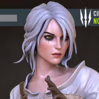 Ciri Statue | The Witcher Fan Art by OXO3D SFW,NSFW 3d printed statue,3d printed,nsfw statue,3d printed figure,Ciri Statue,The Witcher Statue