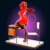 Meru Succubus Statue | Meru the Succubus Fan Art by Officer Rhu SFW,NSFW,Futa 3d printed,Meru Succubus statue,futa statue,Monster Girl statue,furry statue,nsfw statue,futa figurines,futanari figurines,futanari statue