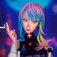 Lucy Statue | Cyberpunk2077 Fan Art by PEACHFIGURE SFW,NSFW 3d printed,3d printed statue,Cyberpunk statue,Lucy statue,nsfw statue