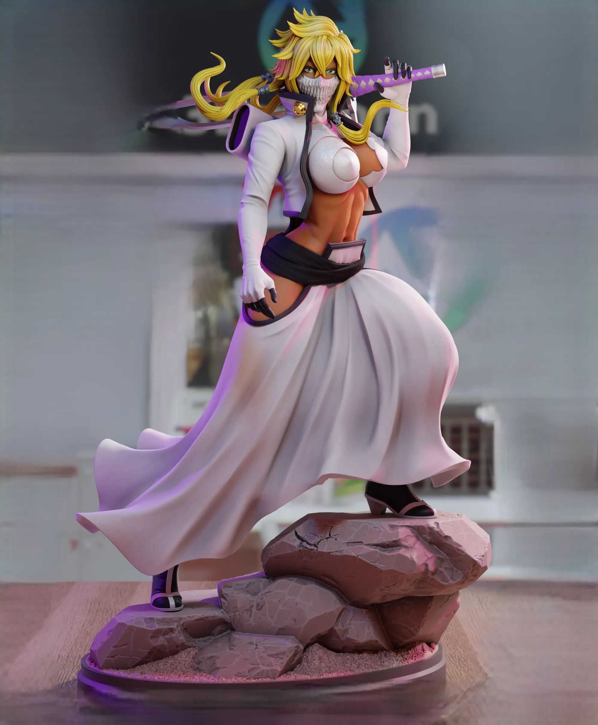 Tier Harribel Statue | Bleach Fan Art by 3Dmoonn SFW,NSFW 3d printed,3d printed statue,Tier Harribel Statue,Bleach statue,nsfw statue