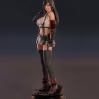 Tifa Lockhart Statue | Final Fantasy Fan Art by Abe3D SFW,NSFW 3d printed statue,nsfw statue,Tifa Lockhart Statue ,3d printed figure,3d printed,Final Fantasy Statue