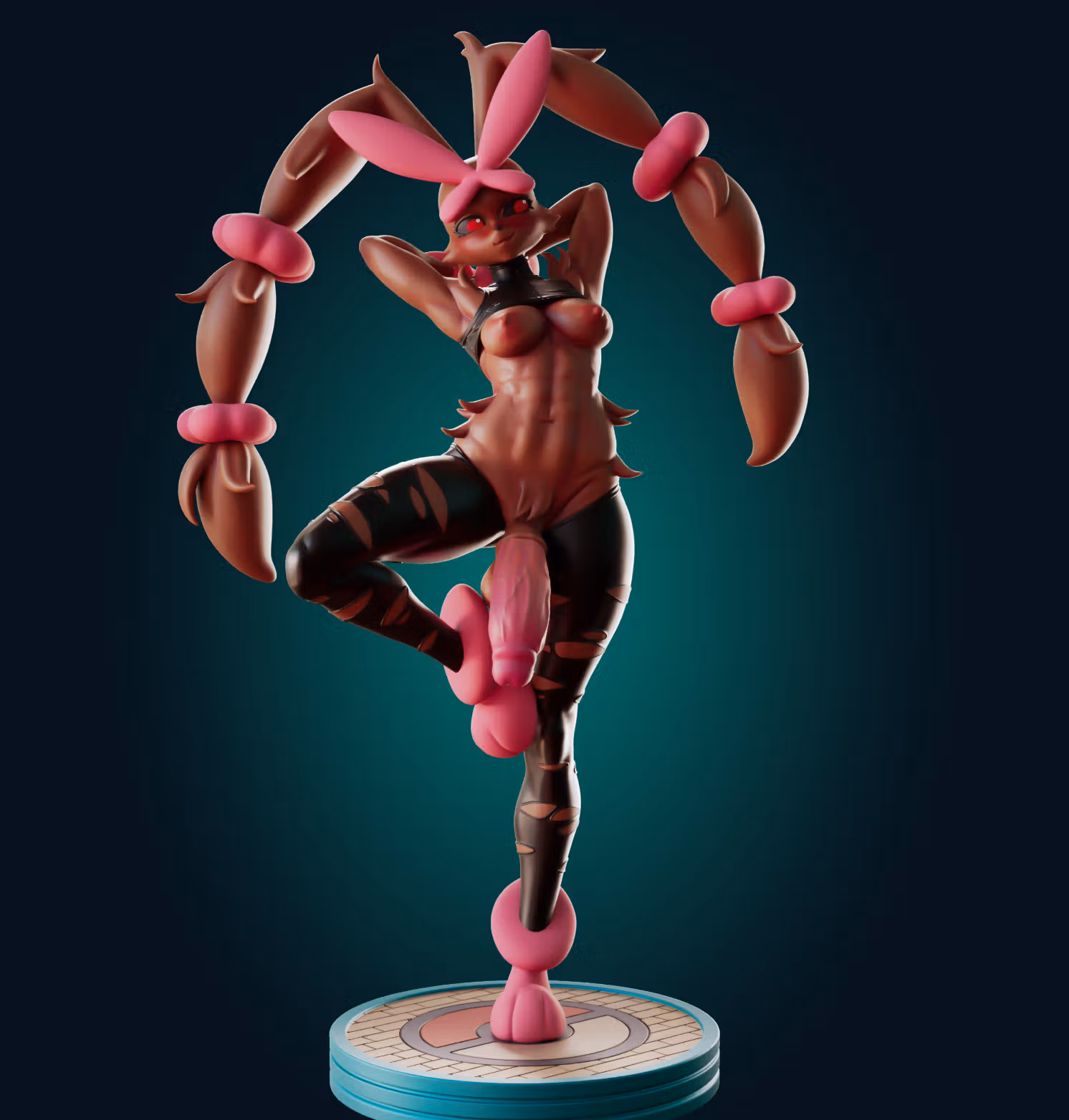 Statua Mega Lopunny | Pokémon Fan art di Officer Rhu SFW,NSFW,Futa 3d printed statue,3d printed,3d printed figure,Lopunny Statue,Pokemon Statue,futa statue,futa figurines,futanari figurines,futanari statue,furry statue
