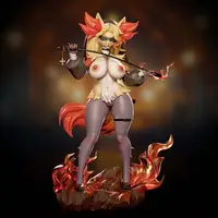 Delphox Furry Statue | Pokemon Fanart von Onagaba SFW,NSFW,Futa 3d printed statue,3d printed,3d printed figure,Delphox Statue,Pokémon Statue,futa statue,futa figurines,futanari figurines,futanari statue,nsfw statue,furry statue