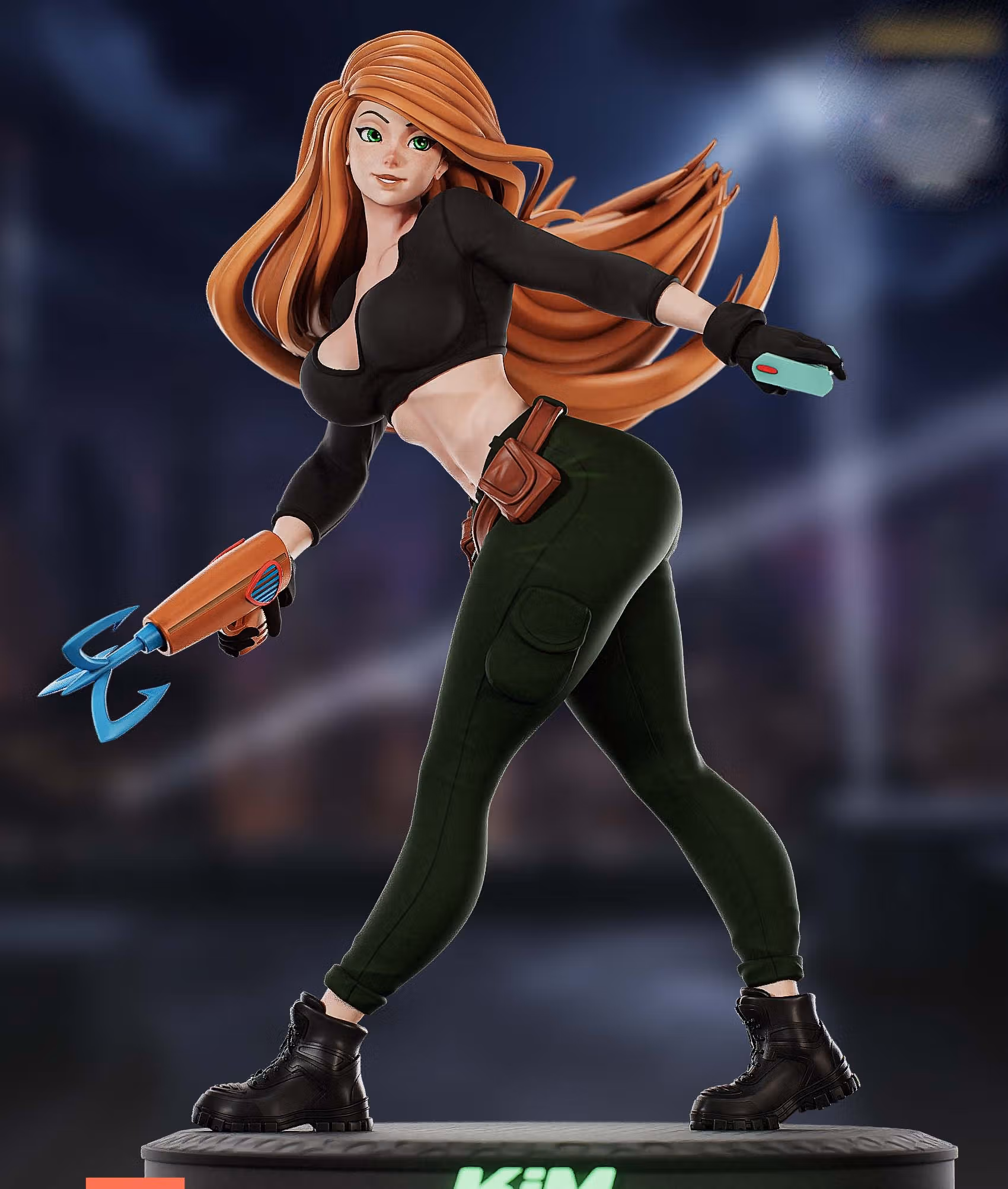 Kim Possible Statue | Kim Possible Fanart von PEACHFIGURE SFW,NSFW 3d printed,3d printed statue,Kim Possible statue,nsfw statue