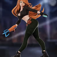 Kim Possible Statue | Kim Possible Fanart von PEACHFIGURE SFW,NSFW 3d printed,3d printed statue,Kim Possible statue,nsfw statue