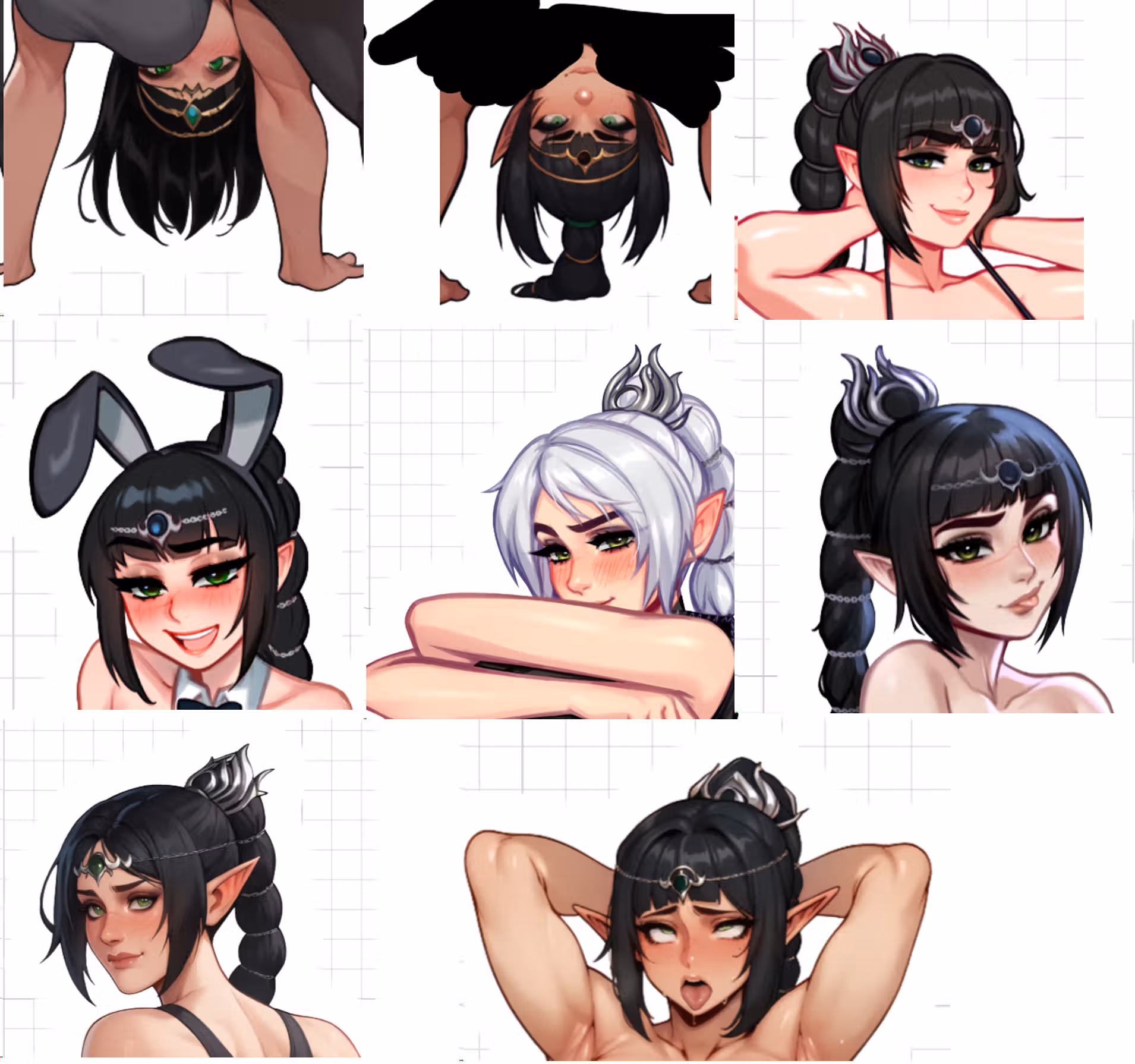 Shadowheart Pack Sticker | Baldur's Gate 3 Vinyl Sticker NSFW Baldur's Gate 3 sticker,Baldur's Gate 3 nsfw,nsfw sticker,Shadowheart sticker,sfw stickers