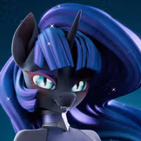 Anthro Nightmare Moon Furry Statue | My Little Pony Fan Art by Chyvak SFW,NSFW 3d printed figure,3d printed,Nightmare Moon Statue,My Little Pony statue,furry statue,nsfw statue,mlp statue